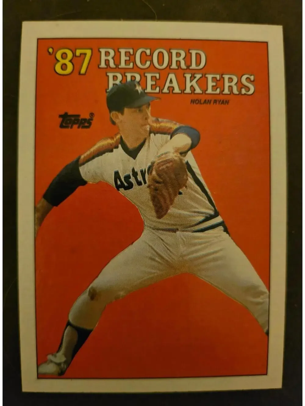 Nolan Ryan - HOF - 1988 Topps 87 Record Breaker #6 - Astros - RAW Mint